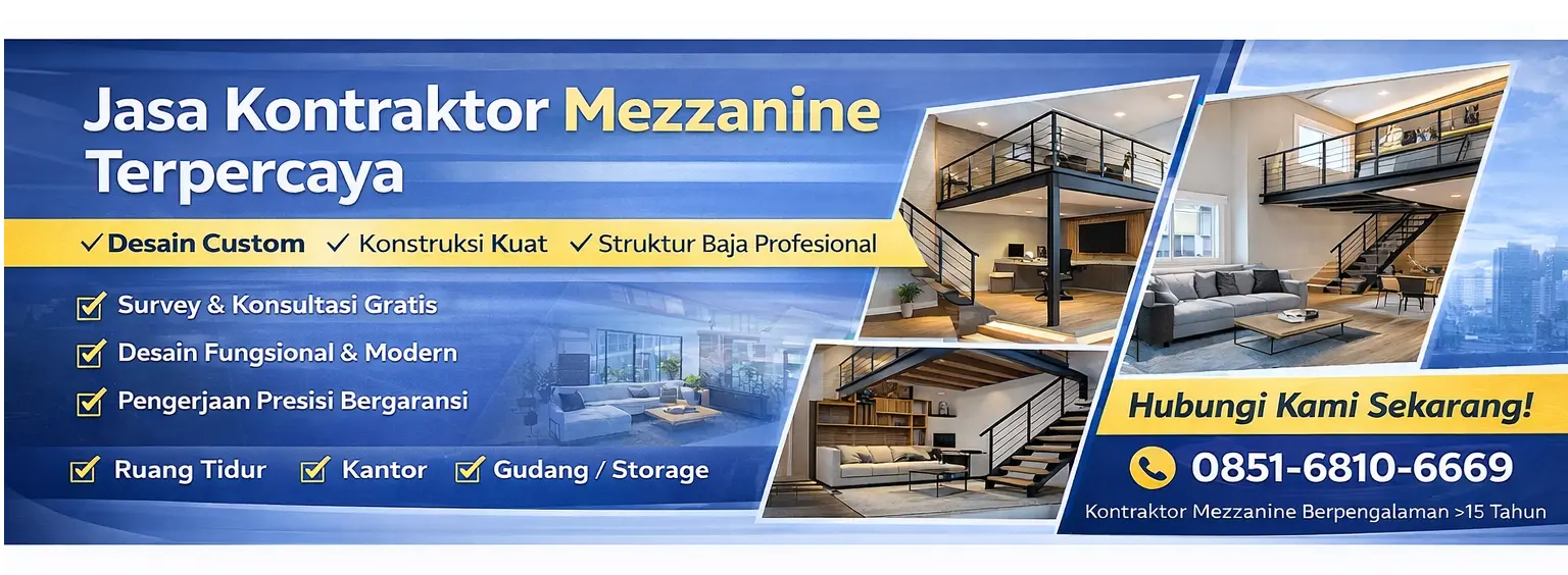 Jasa Pembuatan Mezzanine kuningan Bergaransi
